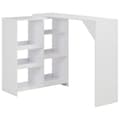 Miniatyrbild 1 av 2: Barbord med flyttbar hylla vit 138x39x110 cm