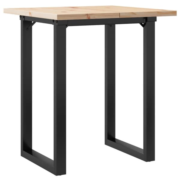 Matbord O-ram 70x70x75,5 cm massiv furu och stål