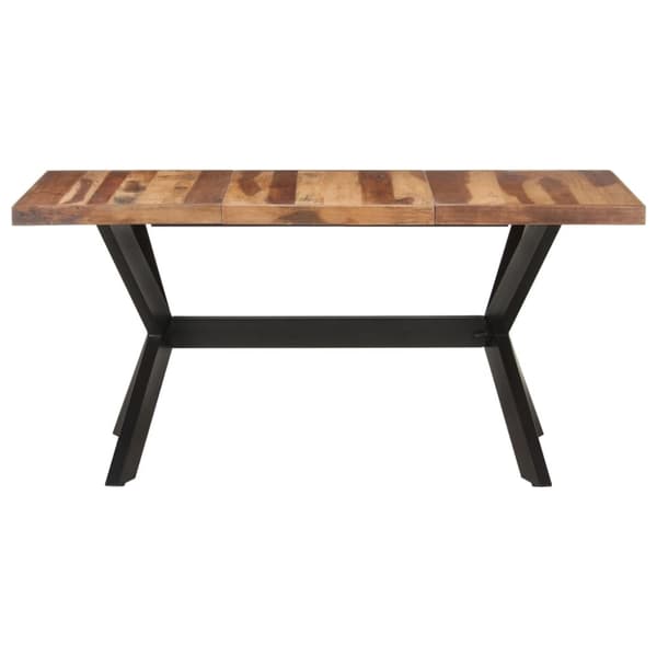 Matbord 160x80x75 cm massivt trä med honungsfinish