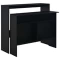 Miniatyrbild 1 av 2: Barbord med 2 bordsskivor svart 130x40x120 cm