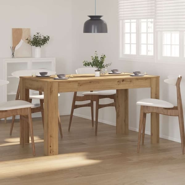 Matbord artisan ek 140x74,5x76 cm konstruerat trä