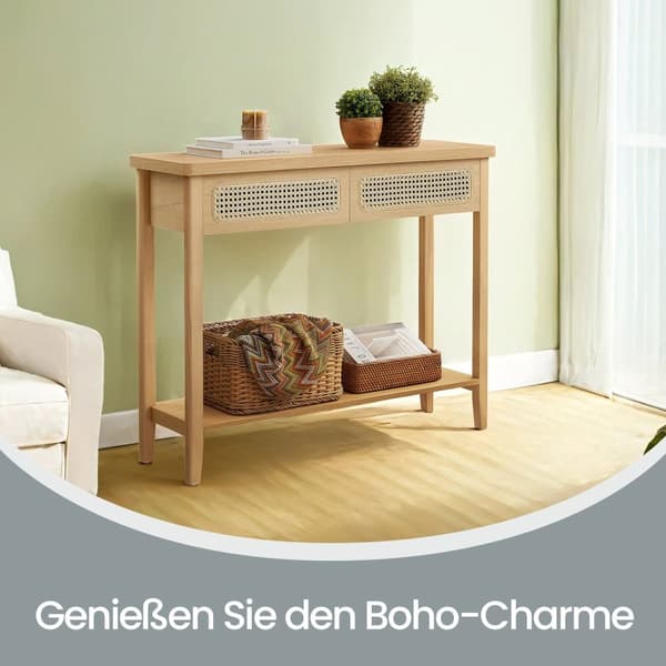 Consolet Table-Boho Style-2-skuffer