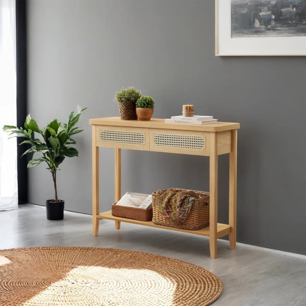 Consolet Table-Boho Style-2-skuffer