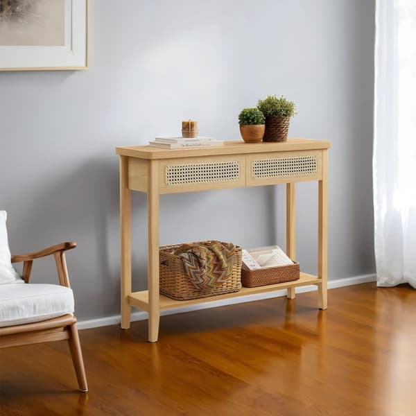 Consolet Table-Boho Style-2-skuffer