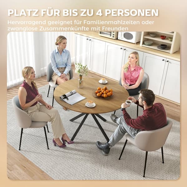 Matsalsbord, Ø120x75H cm, Ek