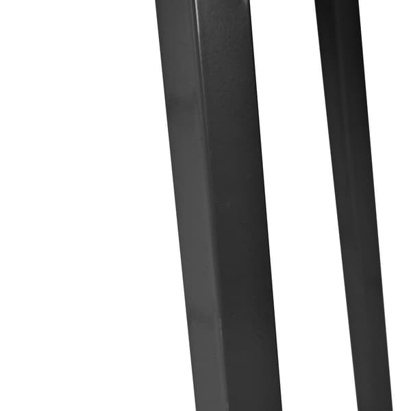 Runt matbord med marmormönster – Modernt köksbord med unikt svart metallunderrede, vit/svart