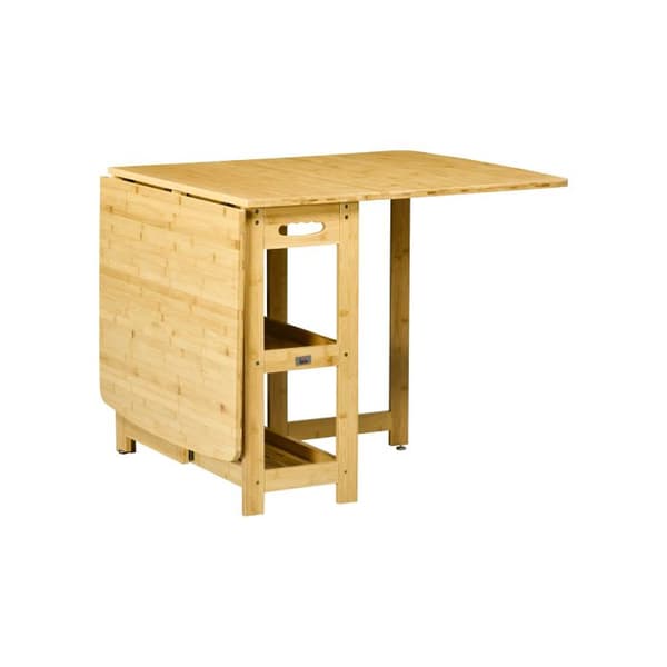 Matbord, köksbord med förvaringsutrymme, justerbara ben, 149,5 x 80 x 73,5 cm
