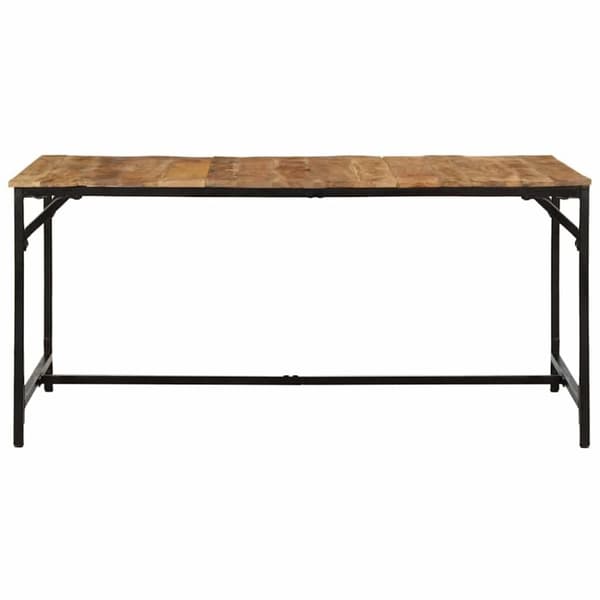 Matbord 160x80x75 cm massivt trä grov mango