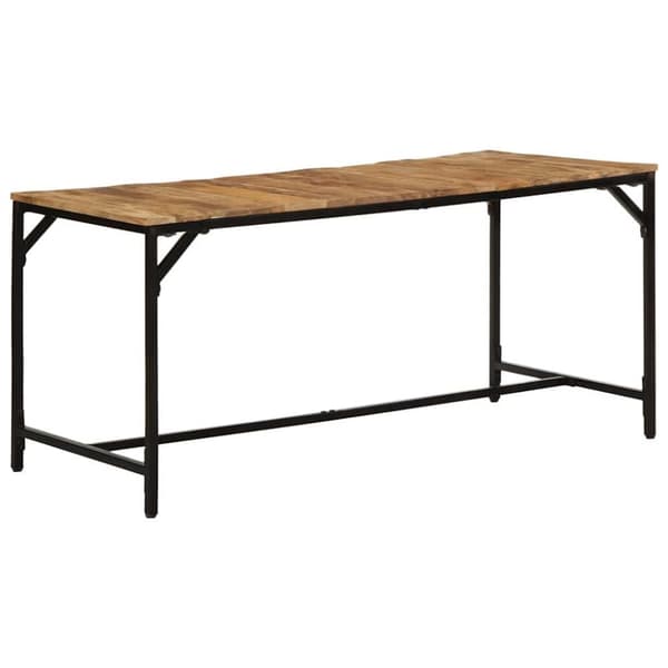 Matbord 160x80x75 cm massivt trä grov mango