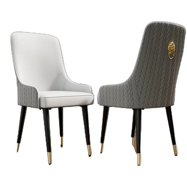 Matbord, Fyrkantig Design, Marmor Finish, Lejonstol-GY-2st