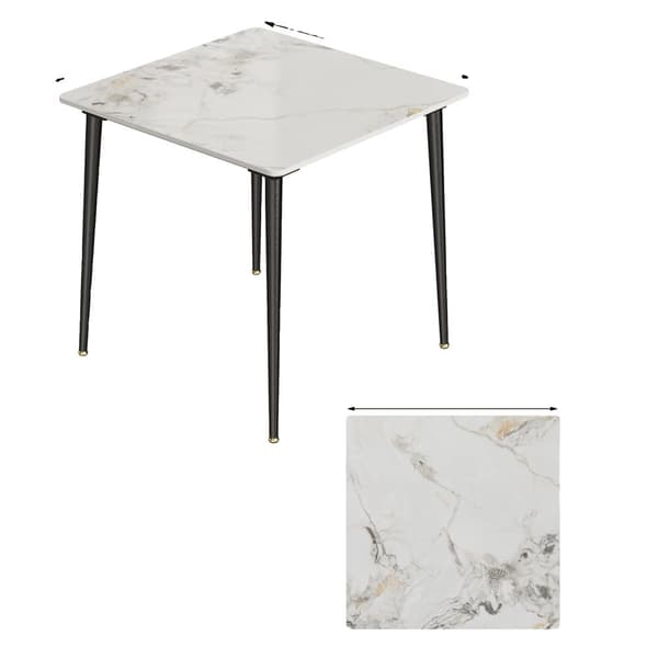 Matbord, Fyrkantig Design, Marmor Finish, XNE