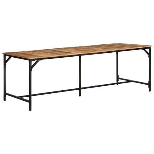 Matbord 220x90x75 cm massivt trä grov mango