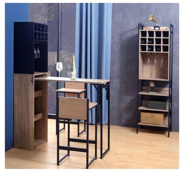 Barstol HANNES 38x38xH80cm, rustik melamin