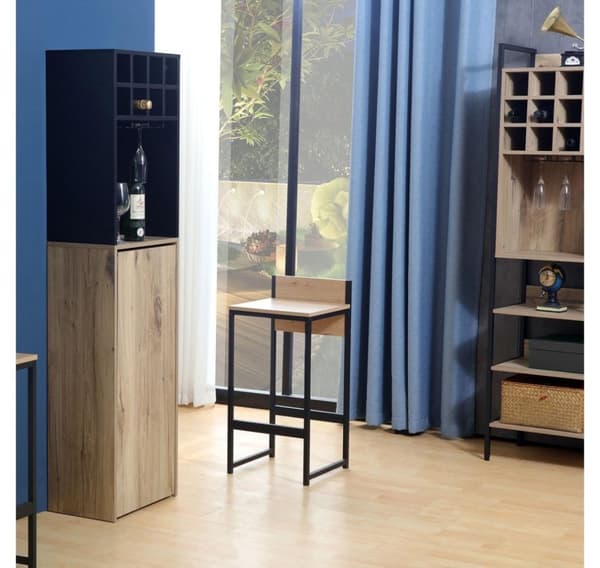 Barstol HANNES 38x38xH80cm, rustik melamin