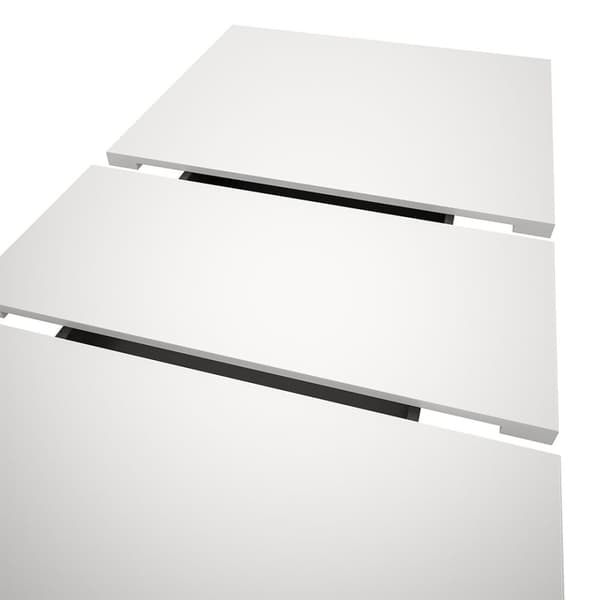 Motion spisebord X-fot 90x150/190cm inkl. 1 tilleggsplate hvit, eik dekor.