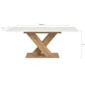 Miniatyrbilde 4 av 6: Motion spisebord X-fot 90x150/190cm inkl. 1 tilleggsplate hvit, eik dekor.