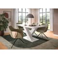 Miniatyrbilde 5 av 6: Motion spisebord X-fot 90x150/190cm inkl. 1 tilleggsplate hvit.