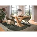 Miniatyrbilde 5 av 6: Motion spisebord X-fot 90x150/190cm inkl. 1 tilleggsplate eik dekor.