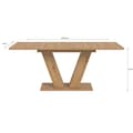Miniatyrbilde 4 av 6: Motion spisebord V-fot 90x150/190cm inkl. 1 tilleggsplate eik dekor.
