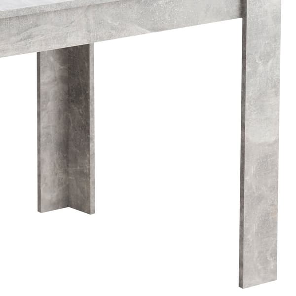 Spisebord, 135x80 cm, Grå Hvid