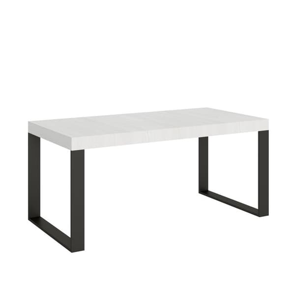 Uttöjbar bord 90x180/440 cm Tecno Premium Frêne Blanc ram Anthracite