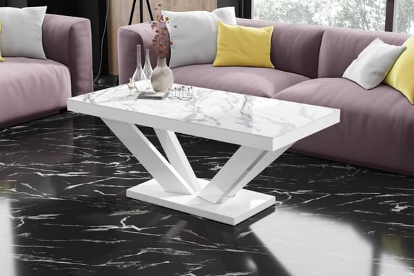Evrecy soffbord marmor vit
