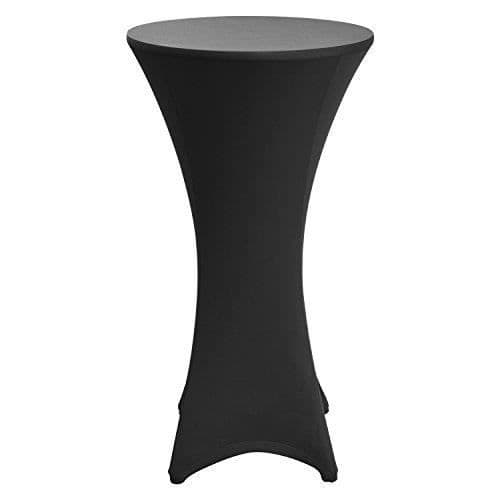 Beautissu Housse de table bistrot 60-65cm Svart - Ståbord - Deco Cocktail - Stretch spandex - Stella