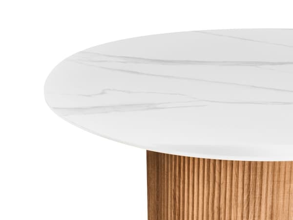 Spisebord Hvit Marmor MDF Topp Moderne Industriell Stil