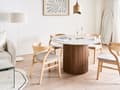 Miniatyrbilde 2 av 6: Spisebord Hvit Marmor MDF Topp Moderne Industriell Stil