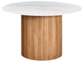 Miniatyrbilde 1 av 6: Spisebord Hvit Marmor MDF Topp Moderne Industriell Stil