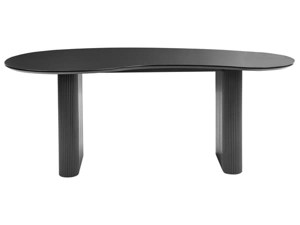 Spisebord Svart MDF-topp Moderne Industriell Stil