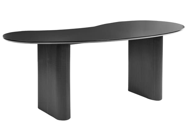 Spisebord Svart MDF-topp Moderne Industriell Stil