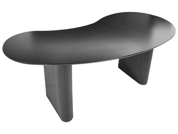 Spisebord Svart MDF-topp Moderne Industriell Stil
