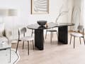 Miniatyrbilde 2 av 10: Spisebord Svart MDF-topp Moderne Industriell Stil