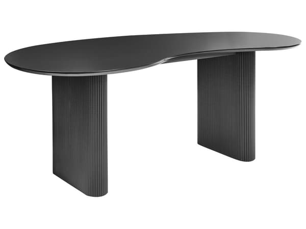 Spisebord Svart MDF-topp Moderne Industriell Stil