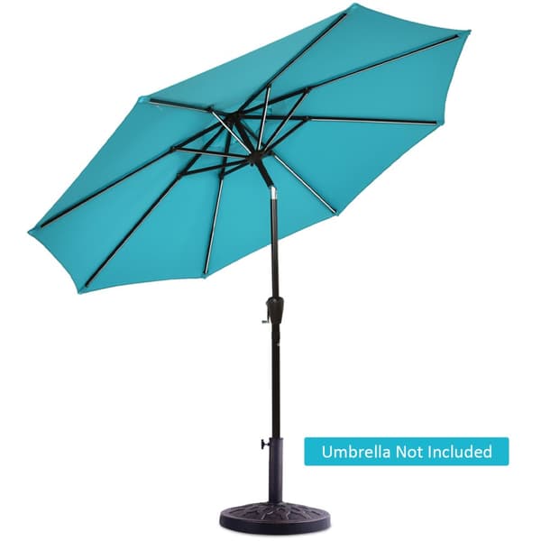 Parasollfot, 44,5 cm, Brons