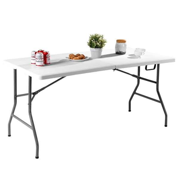 Sammenklappeligt Bord, 153x74x74 cm, Hvid