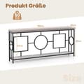 Miniatyrbillede 3 af 7: Konsolbord, 180x30x80 cm, Rustikt brun og sort