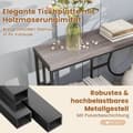 Miniatyrbillede 4 af 7: Konsolbord, 180x30x80 cm, Rustikt brun og sort