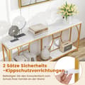 Miniatyrbild 1 av 7: Konsolbord, 180x30x80 cm, Vit Guld
