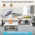Miniatyrbillede 1 af 8: Kaffebord, 95x55x31 cm, Hvid