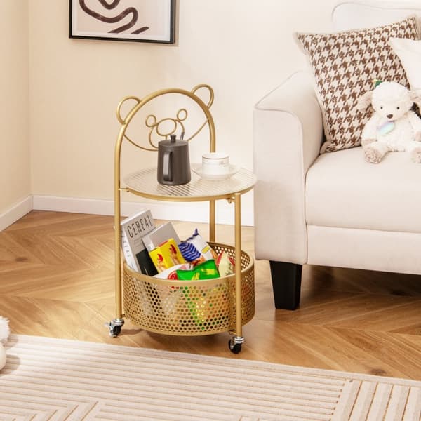 Soffbord, 40x36.5x71 cm, Guld
