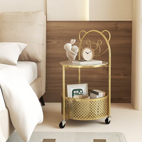 Soffbord, 40x36.5x71 cm, Guld
