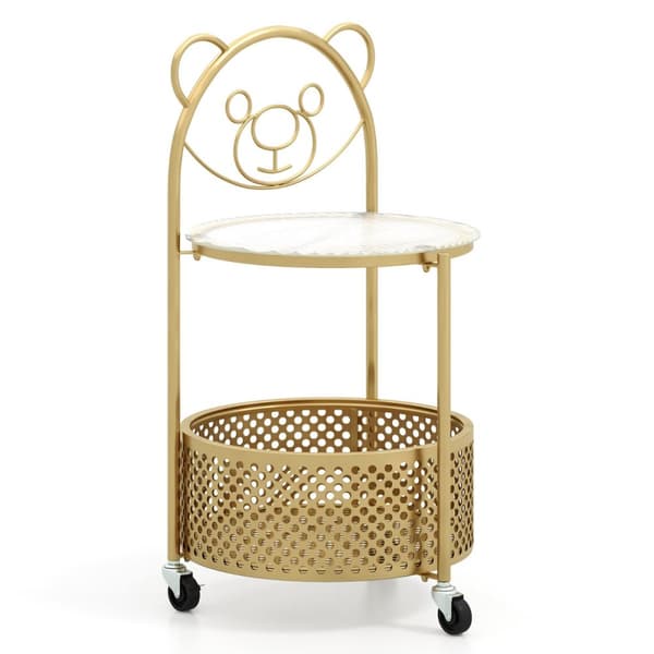 Soffbord, 40x36.5x71 cm, Guld