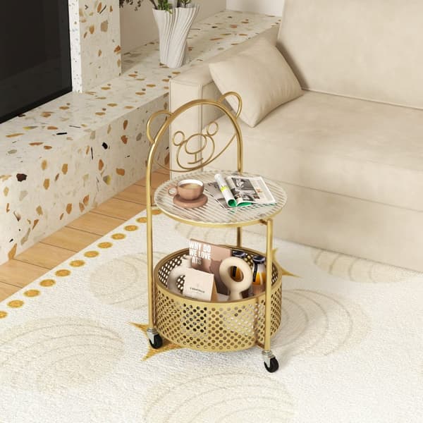 Soffbord, 40x36.5x71 cm, Guld