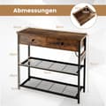 Miniatyrbillede 3 af 8: Indgangsbord, 81x30x81 cm, Rustikt Brun