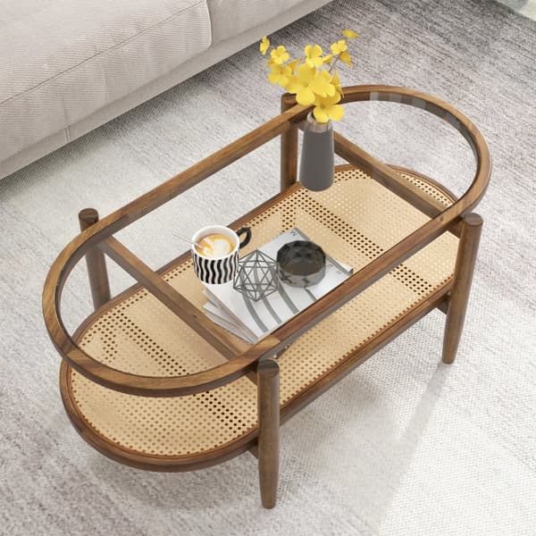 Kaffebord, 102x56x47 cm, Brun