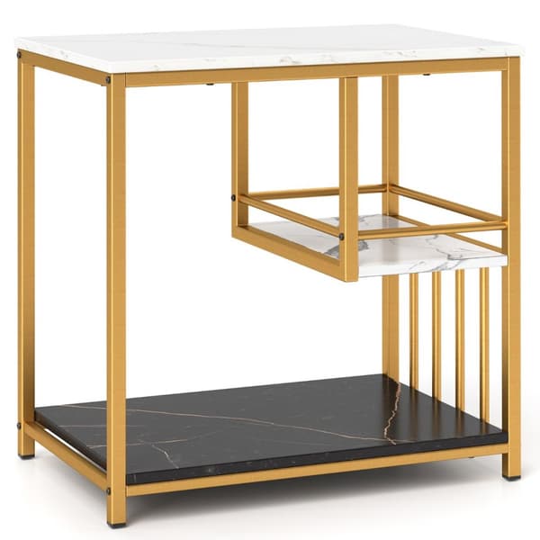 Sidebord, 60x40x60.5 cm, Hvid