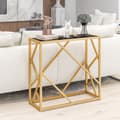 Miniatyrbillede 3 af 8: Indgangsbord, 31,5x12x29,5 tommer, Sort Guld