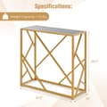 Miniatyrbillede 4 af 8: Indgangsbord, 31,5x12x29,5 tommer, Sort Guld
